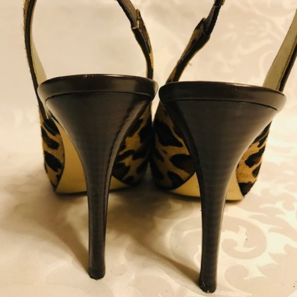 Nine West leopard platform sandals 6 - Picture 6 of 7